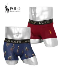 新品 未使用 並行輸入 POLO RALPH LAUREN ポロ ラルフローレン 下着 【2枚セット】TRUNK GB メンズ ボクサーパンツ 518331 ポロベアホリデイネイビーセット