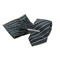 【ギフト対応可】ダニエルウェリントン DANIEL WELLINGTON ネクタイ＆チーフ＆タイバー 3点セット メンズ ストライプ グリーン ネイビー おしゃれ 人気 ブランド 誕生日 記念 プレゼント ギフト 送料無料