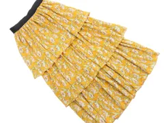 FREAK'S STORE フリークスストア シフォン 花柄 プリーツ ティアード スカート sizeF/マスタード ■◇ レディース