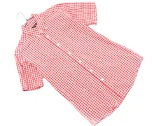 UNITED ARROWS ユナイテッドアローズ ギンガムチェック ボタンダウン シャツ sizeL/白ｘ赤 ■◆ メンズ