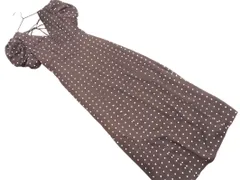 snidel スナイデル インナー 付き ドット ワンピース size0/茶 ■◆ レディース