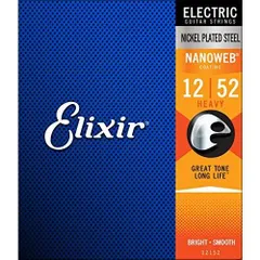 Elixir（エリクサー） エレキギター弦（.012-.052）Anti-Rust NANOWEB Heavy 12152