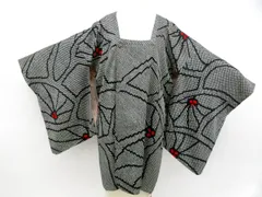 【一輝堂】道行コート 総絞り 正絹 着物 身丈約89cm 裄丈65cm 26z01-274