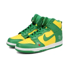 NIKE SB DUNK HIGH OG QS 【SUPREME】【BY ANY MEANS】 YELLOW ZEST/CLASSIC GREEN US8-26.0cm