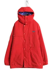 【お得なクーポン配布中!】 80s 90s ★ パタゴニア ガイド ジャケット メンズ S / ヴィンテージ アウトドア 脱着 フード付き 中綿 ナイロン ジャンパー フルジップ 赤