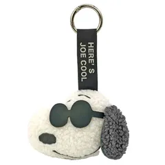 新品 PEANUTS フェイスタグMC スヌーピー ジョー・クール ぬいぐるみマスコット 全長約15cm [佐川急便]