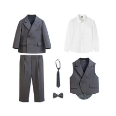 ⭐️mineka 男の子用 フォーマルスーツ 6点セット サイズ140～180cm 入学式・卒園式・結婚式・発表会対応 XF.010421