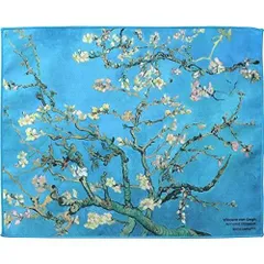 東レ クリーニングクロス 24×19cm 名画 トレシー ゴッホ 花咲くアーモンドの木 メガネ拭き 携帯クリーニング 液晶画面クリーニング レン