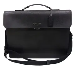 美品 定価143,000円◆COACH コーチ メンズ ブリーフケース ビジネスバッグ 2way レザー ショルダーバッグ 本革
