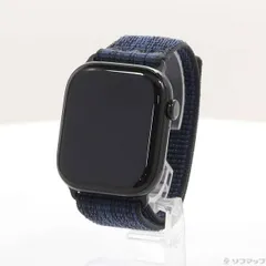 ソフマップ 〔中古品〕 Apple Watch Series 10 GPS 46mm ジェットブラックアルミニウムケース ブラック／ブルーNikeスポーツループ【348】