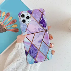 iPhone11Pro 背面ケース ケース カバー ラグジュアリー メッキ 幾何学模様 大理石 おしゃれ 可愛い