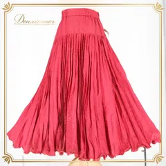 社交ダンス 衣装 スタンダード スカート レッスンウェア Dance Fashion Pier ダンスファッションピア レッド系 赤 派手 練習着 スカート レディース 大人用 シャーリング エレガント フレア ダンス練習服 ダンスウェア