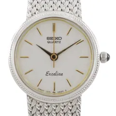 【SEIKO】セイコー エクセリーヌ 1221-0100 ステンレススチール シルバー クオーツ アナログ表示 レディース シルバー文字盤 腕時計