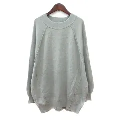 シューラルー SHOO・LA・RUE ワンピース ニット ミニ 長袖 F 緑 グリーン /MN