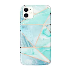 iPhone12ProMax 背面ケース ケース カバー 光沢 メッキ 幾何学模様 高級 大理石 耐衝撃 おしゃれ 可愛い