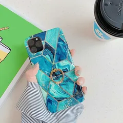 iPhone12ProMax 背面ケース ケース カバー ラグジュアリー メッキ ライン 幾何学模様 大理石 ダイヤモンド ホールドリング マーブル おしゃれ 可愛い