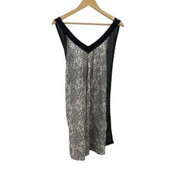 Sybilla(シビラ) ワンピース ユニセックス美品  - 白×黒 エプロン/刺繍/フラワー(花)/casa