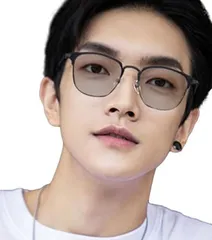 REONAS サーモント 調光 変色メガネ サングラス ブルーライトカット パソコン 伊達メガネ 軽量 クラシック おしゃれ メンズ 男女兼用 Thurmont (ブラック,  50mm)