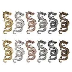 MAEXUS ネイルパーツ 龍 3D立体デコパーツ 12個入りフラッシュネイル アクセサリー ジュエリーパーツ ネイルアート ネイルデザイン用品 手芸 DIYクラフト アクセサリー 6色