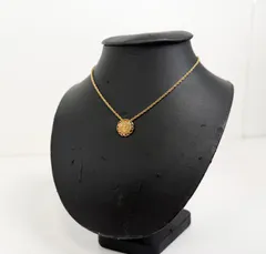 【中古品】Christian Dior クリスチャン ディオール サークル CD ロゴ ネックレス ゴールド SA