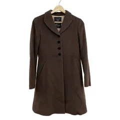 Maison de Reefur(メゾン ド リーファー) コート サイズ36 S レディース美品  - ブラウン×黒 長袖/プリーツ/秋/冬