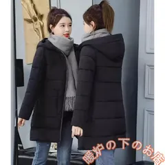 中綿ダウンコート レディース 冬服 アウター 防風 防寒 ロングコート 中綿コート ミディアム丈 カジュアル 20代 30代 40代 フード付き856559