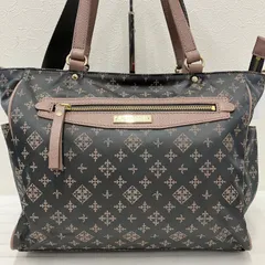 8863　russet ラシット　2way　ショルダーバッグ　トートバッグ　グレー　ピンク　ピンクベージュ　ナイロン　レザー　レディース　シンプル　きれいめ　カジュアル　モノグラム　総柄　ポケット多数　通勤　通学　仕事用バッグ　ビジネス　普段使い