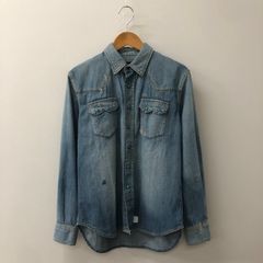 SAINT LAURENT クラッシュデニムシャツ - メルカリ