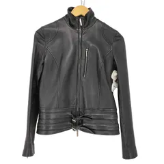 ラルフローレン RALPH LAUREN ラムレザー シングルライダースジャケット レディース 表記無 