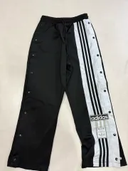 アディダス 3本線 ブラック スナップ トラック パンツ