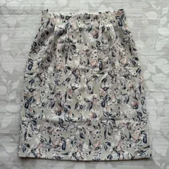 ロペピクニック ROPÉ PICNIC 花柄 タイトスカート 38 M相当 ベージュ