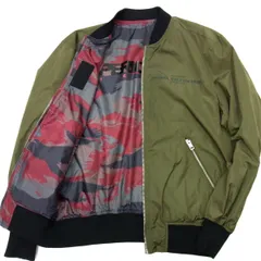 美品☆DIESEL ディーゼル リバーシブル ジップジャケット ブルゾン ボンバージャケット 迷彩柄 メンズ S