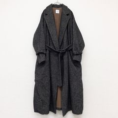 23区 MANTECO ウール リバーロングコート グレー ベルト 女優襟 36 23区 MANTECO ウール リバーロングコート グレー ベルト 女優襟 36