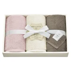 【ギフト】[タオル類]綿雪のようなタオル ベルベットギフト フェイスタオル3P ピンク