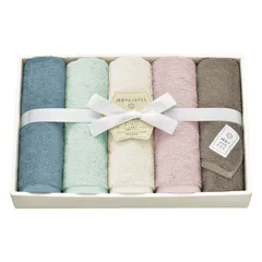 【ギフト】[タオル類]綿雪のようなタオル ベルベットギフト フェイスタオル5P