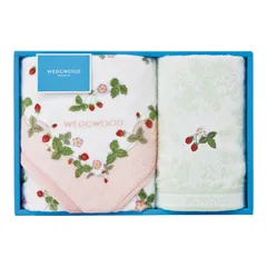 【ギフト】[タオル類]ウェッジウッド ワイルドストロベリー フェイスタオル&ウォッシュタオル ピンク