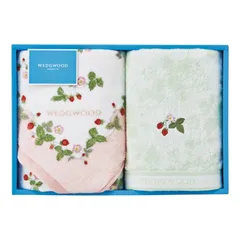 【ギフト】[タオル類]ウェッジウッド ワイルドストロベリー フェイスタオル2P ピンク