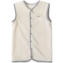 ナイスデイ mofua (モフア) スリーパー 2Way アイボリー×グレー 50-70cm あったか モフモフ ふわふわ 寝冷え防止 ベビー用