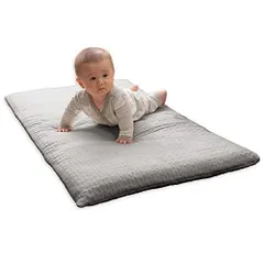 AQUA (アクア) イブル ベビーマット ベビー布団 赤ちゃんマット グレー 68×120cm mofua(モフア) 綿100% cloud柄