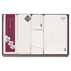 【ギフト】[タオル類]今治&泉州 白の贅沢 タオルセット C-F