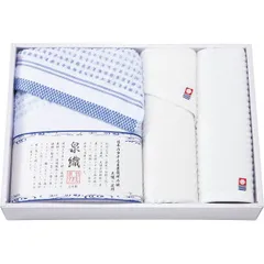 【ギフト】[タオル類]泉織 バス・フェイス・ハンドタオルセット G-A