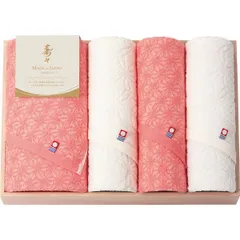 【ギフト】[タオル類]寿々～じゅじゅ～ バス・フェイスタオルセット(木箱入)