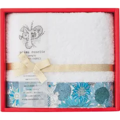 【ギフト】[タオル類]プリマロゼッタ フェイスタオル ブルー