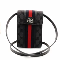グッチ GUCCI x BALENCIAGA バレンシアガ コラボ ザ ハッカー プロジェクト クロスボディ ショルダーバッグ ブラック×グレー R801496