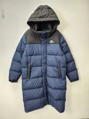 NEPA フード ダウンジャケット ロング丈 ネイビー/ブラック