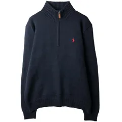 古着 ラルフローレン Ralph Lauren POLO by Ralph Lauren コットンニットハーフジップセーター メンズL相当/eaa380756