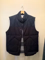 GAP ギャップ デニム ブラック ダウン ベスト