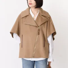 Max Mara マックスマーラ ポンチョ アウター SEGNALE シグナル カシミア バイカージャケット ケープ 2424736112068 レディース ベージュ オーバーサイズ ジッパー開閉 秋冬 春のサムネイル