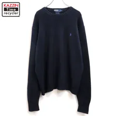 00s RALPH LAUREN コットン ニットセーター メンズ 表記Lサイズ