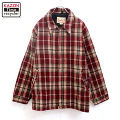 90s USA製 vintage WOOLRICH チェック柄 裏地ボア ウール ジャケット レディース 表記Lサイズ